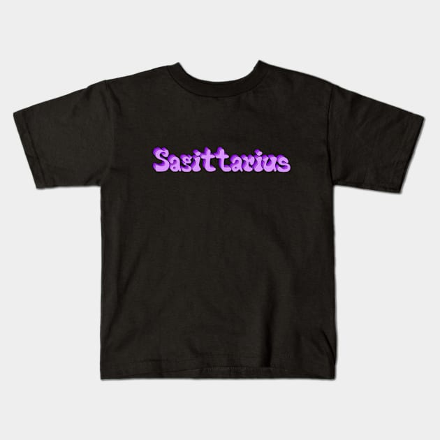 Monochrome Sagittarius Kids T-Shirt by Scarlett Blue